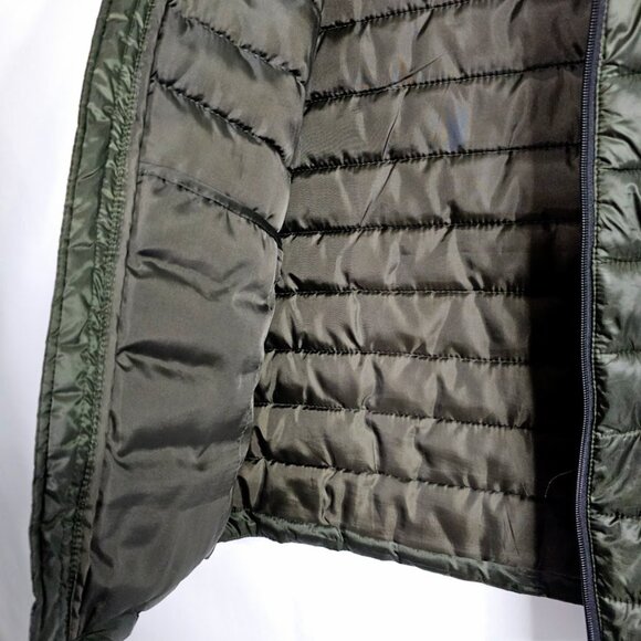 Men's AEROPOSTALE Puffer Vest Jacket DARK GREEN size L Full Zip Quilted Warm - Picture 7 of 8